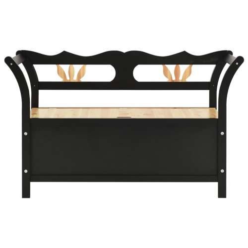 Klupa crna 107 x 45 x 75,5 cm od masivne jelovine - Crna Cijena