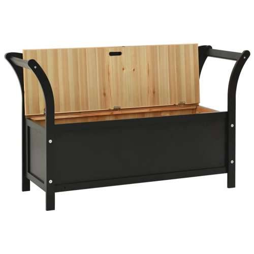 Klupa crna 107 x 45 x 75,5 cm od masivne jelovine - Crna Cijena