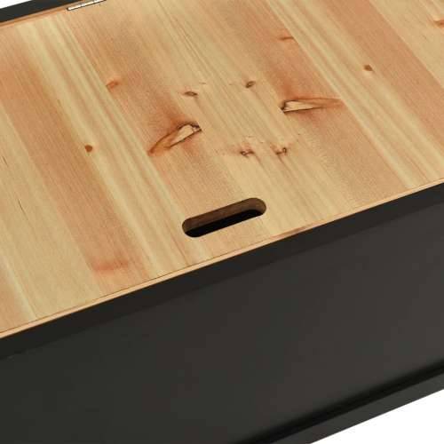 Klupa crna 107 x 45 x 75,5 cm od masivne jelovine - Crna Cijena