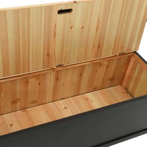 Klupa crna 107 x 45 x 75,5 cm od masivne jelovine - Crna Cijena