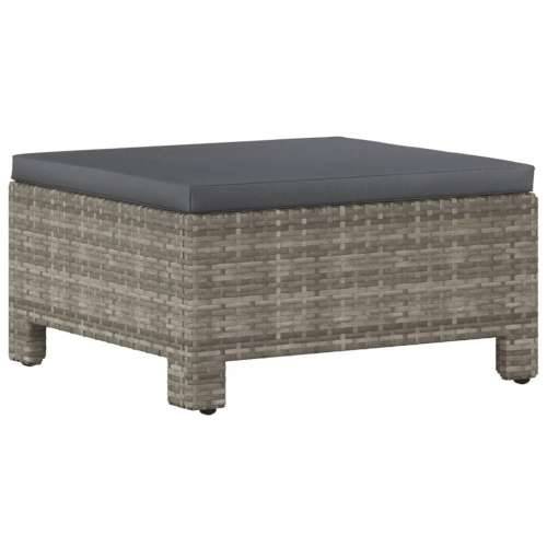 5-dijelna vrtna garnitura od poliratana s jastucima siva - 2x armchair + corner + middle + footrest 1 Cijena