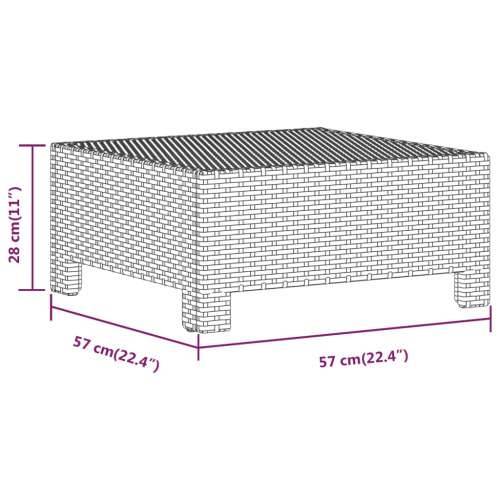 5-dijelna vrtna garnitura od poliratana s jastucima siva - 2x armchair + corner + middle + footrest 1 Cijena
