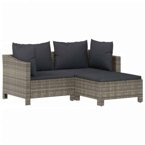 7-dijelna vrtna garnitura od poliratana s jastucima siva - 2x corner + 2x middle + 2x armchair + footrest 1 Cijena