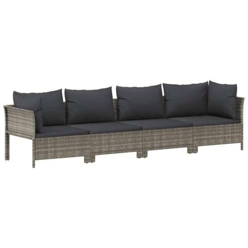 7-dijelna vrtna garnitura od poliratana s jastucima siva - 2x corner + 2x middle + 2x armchair + footrest 1 Cijena