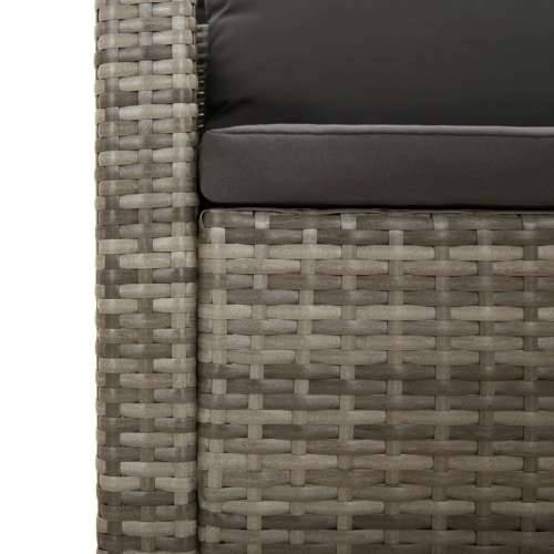 7-dijelna vrtna garnitura od poliratana s jastucima siva - 2x corner + 2x middle + 2x armchair + footrest 1 Cijena