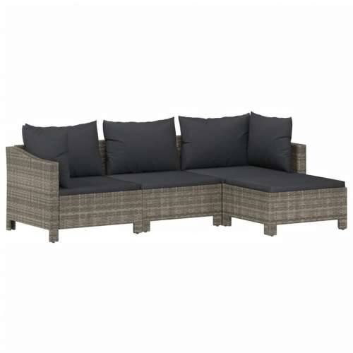 8-dijelna vrtna garnitura od poliratana s jastucima siva - 2x corner + 3x middle + 2x armchair + footrest 1 Cijena