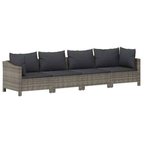 11-dijelna vrtna garnitura od poliratana s jastucima siva - 2x corner + 6x middle + 2x armchair + footrest 1 Cijena