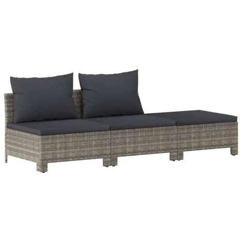 11-dijelna vrtna garnitura od poliratana s jastucima siva - 2x corner + 6x middle + 2x armchair + footrest 1 Cijena