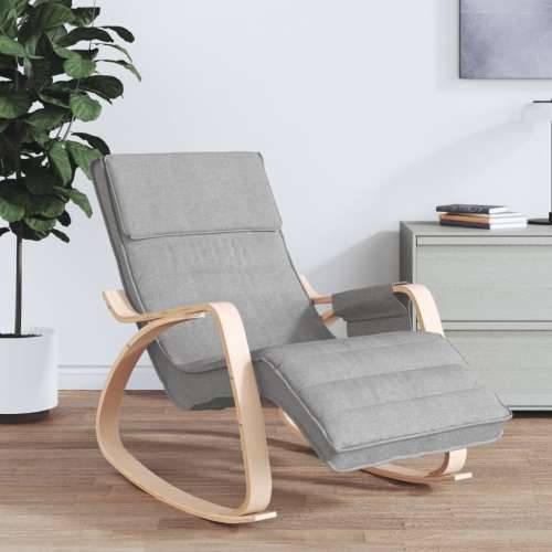 Stolica za ljuljanje od tkanine svjetlosiva Cijena