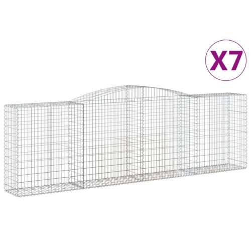 Lučne gabionske košare 7 kom 400x50x120/140cm pocinčano željezo - 400 x 50 x 120/140 cm 7 Cijena