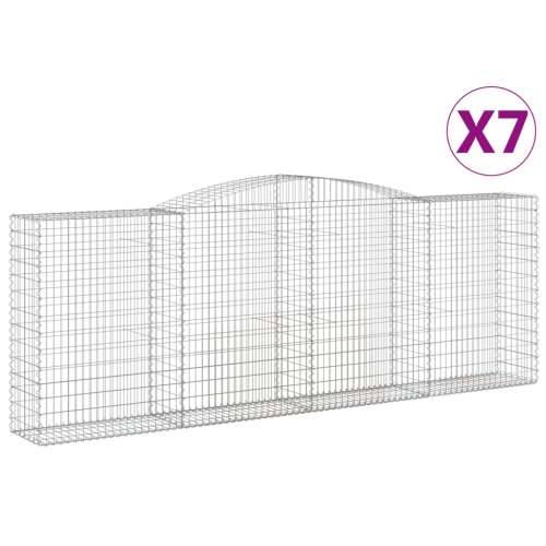 Lučne gabionske košare 7 kom 400x50x140/160cm pocinčano željezo - 400 x 50 x 140/160 cm 7 Cijena