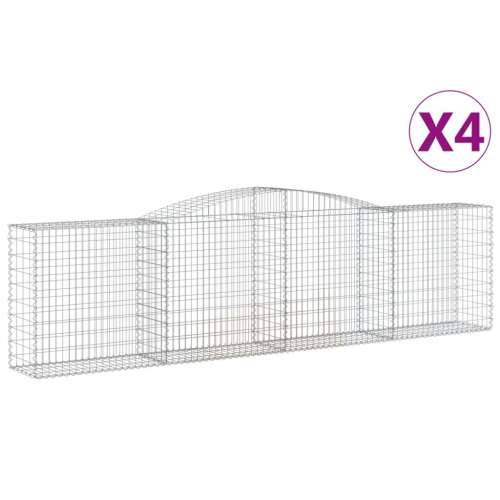 Lučne gabionske košare 4 kom 400x50x100/120cm pocinčano željezo - 400 x 50 x 100/120 cm 4 Cijena