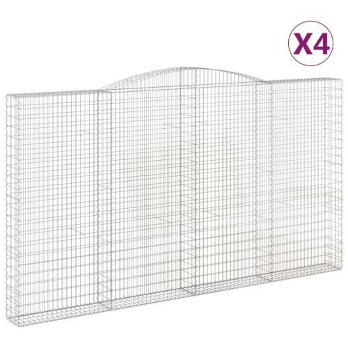 Lučne gabionske košare 4 kom 400x30x220/240cm pocinčano željezo - 400 x 30 x 220/240 cm 4 Cijena