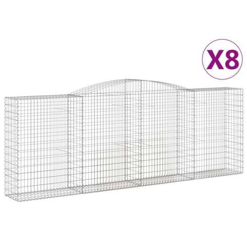 Lučne gabionske košare 8 kom 400x50x140/160cm pocinčano željezo - 400 x 50 x 140/160 cm 8 Cijena