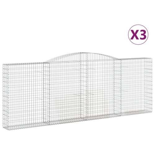 Lučne gabionske košare 3 kom 400x30x40/60 cm pocinčano željezo - 400 x 30 x 140/160 cm 3 Cijena