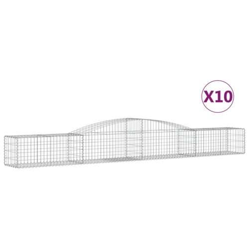 Lučne gabionske košare 10 kom 400x50x40/60 cm pocinčano željezo - 400 x 50 x 40/60 cm 10 Cijena