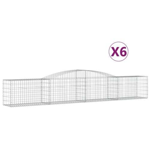 Lučne gabionske košare 6 kom 400x50x60/80 cm pocinčano željezo - 400 x 50 x 60/80 cm 6 Cijena