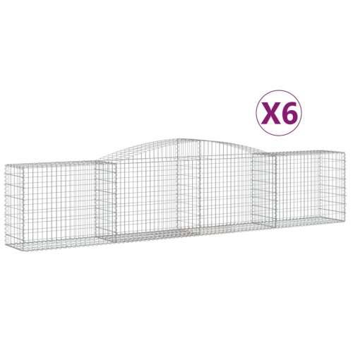 Lučne gabionske košare 6 kom 400x50x80/100 cm pocinčano željezo - 400 x 50 x 80/100 cm 6 Cijena