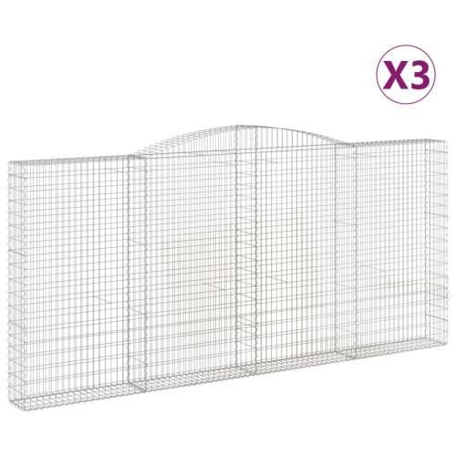 Lučne gabionske košare 3 kom 400x30x180/200cm pocinčano željezo - 400 x 30 x 180/200 cm 3 Cijena