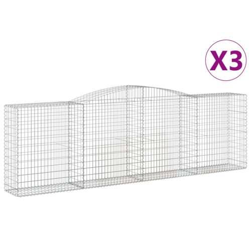 Lučne gabionske košare 3 kom 400x50x120/140cm pocinčano željezo - 400 x 50 x 120/140 cm 3 Cijena