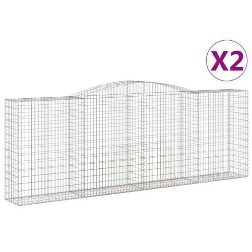 Lučne gabionske košare 2 kom 400x50x140/160cm pocinčano željezo - 400 x 50 x 140/160 cm 2 Cijena