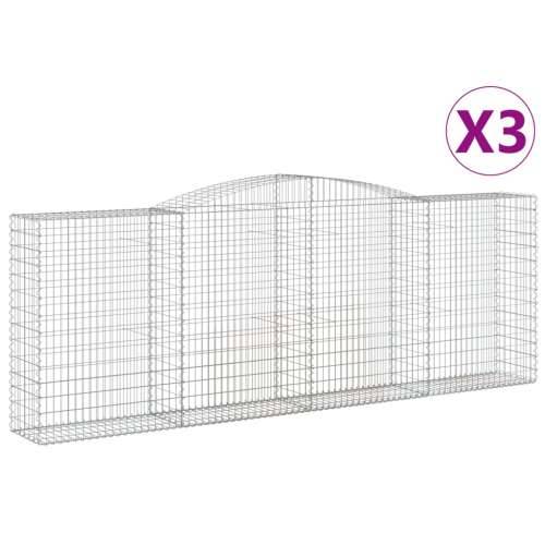 Lučne gabionske košare 3 kom 400x50x140/160cm pocinčano željezo - 400 x 50 x 140/160 cm 3 Cijena