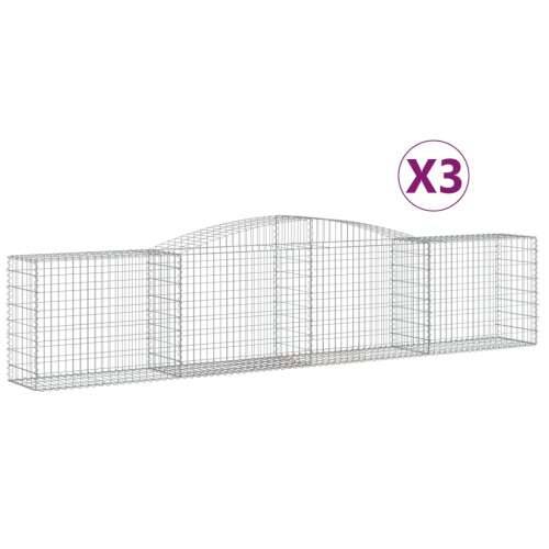 Lučne gabionske košare 3 kom 400x50x80/100 cm pocinčano željezo - 400 x 50 x 80/100 cm 3 Cijena