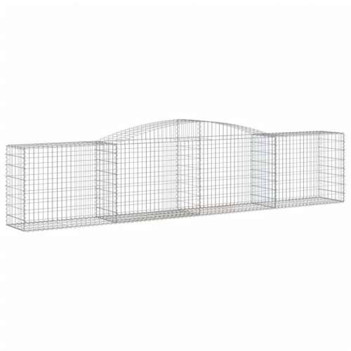 Lučne gabionske košare 4 kom 400x50x80/100 cm pocinčano željezo - 400 x 50 x 80/100 cm 4 Cijena