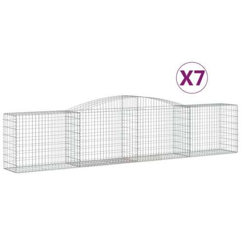 Lučne gabionske košare 7 kom 400x50x80/100 cm pocinčano željezo - 400 x 50 x 80/100 cm 7 Cijena