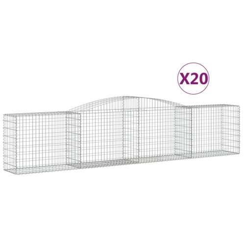 Lučne gabionske košare 20 kom 400x50x80/100cm pocinčano željezo - 400 x 50 x 80/100 cm 20 Cijena