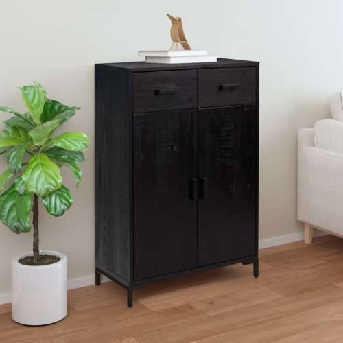 Stalak za cipele crni 75 x 40 x 110 cm od masivne borovine - Crna 1 Cijena