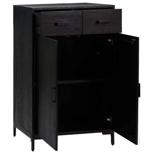 Stalak za cipele crni 75 x 40 x 110 cm od masivne borovine - Crna 1 Cijena