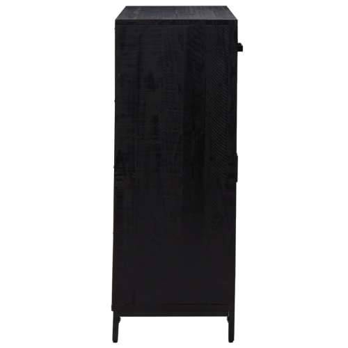 Stalak za cipele crni 75 x 40 x 110 cm od masivne borovine - Crna 1 Cijena