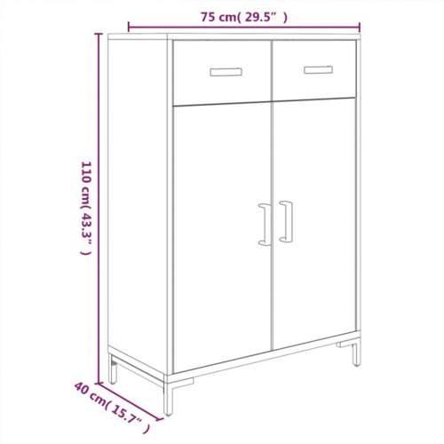 Stalak za cipele crni 75 x 40 x 110 cm od masivne borovine - Crna 1 Cijena