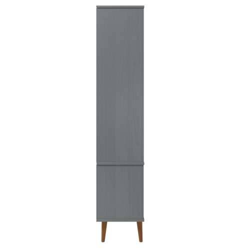 Vitrina MOLDE siva 90 x 35 x 175 cm od masivne borovine - Siva 1 Cijena