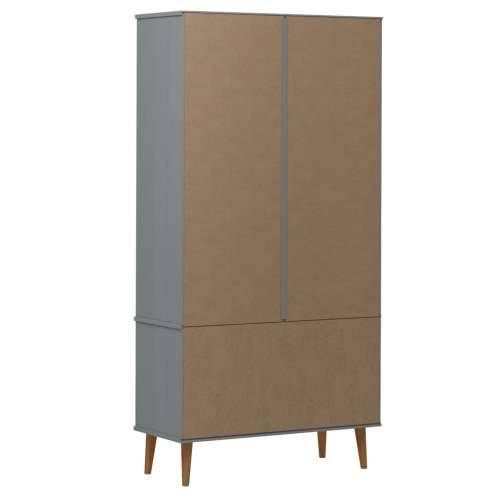 Vitrina MOLDE siva 90 x 35 x 175 cm od masivne borovine - Siva 1 Cijena