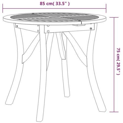 Vrtni stol Ø 85 cm od masivnog bagremovog drva - 85 x 85 x 75 cm 1 Okruglo Cijena