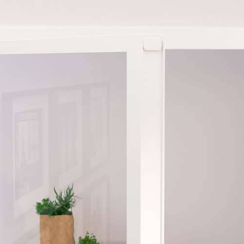 Sobna vrata bijela 102x201,5 cm kaljeno staklo i aluminij tanka - Bijela i prozirna 102 x 201.5 cm 1 Mreže 4 x 2 Cijena