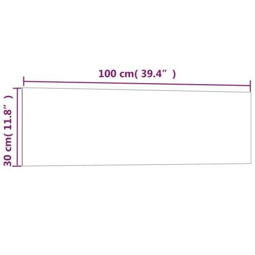 Zidna magnetna ploča bijela 100 x 30 cm od kaljenog stakla - Bijela 100 x 30 cm bez dodataka Cijena