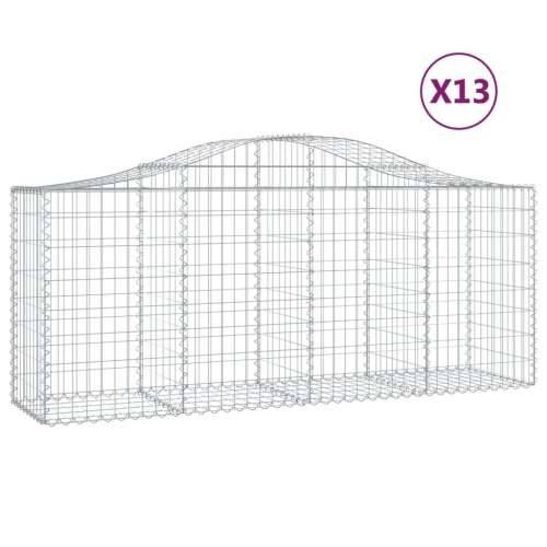 Lučne gabionske košare 13 kom 200x50x80/100cm pocinčano željezo - 200 x 50 x 80/100 cm 13 Cijena