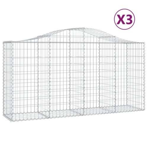 Lučne gabionske košare 3 kom 200x50x100/120cm pocinčano željezo - 200 x 50 x 100/120 cm 3 Cijena