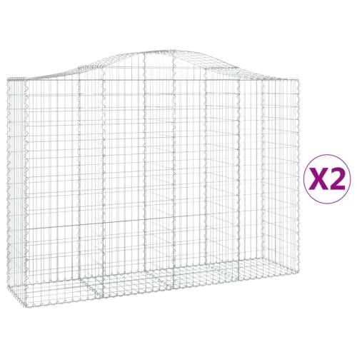 Lučne gabionske košare 2 kom 200x50x140/160cm pocinčano željezo - 200 x 50 x 140/160 cm 2 Cijena