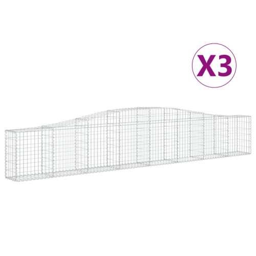 Lučne gabionske košare 3 kom 400x30x60/80 cm pocinčano željezo - 400 x 30 x 60/80 cm 3 Cijena