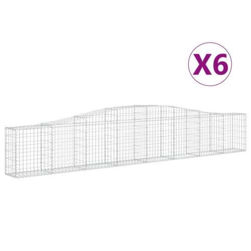 Lučne gabionske košare 6 kom 400x30x60/80 cm pocinčano željezo - 400 x 30 x 60/80 cm 6 Cijena