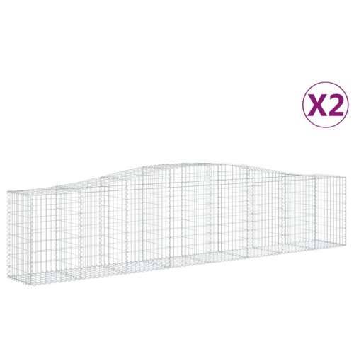 Lučne gabionske košare 2 kom 400x50x80/100 cm pocinčano željezo - 400 x 50 x 80/100 cm 2 Cijena