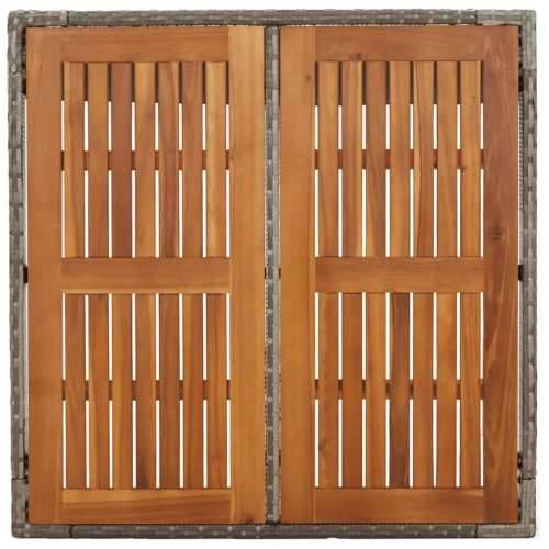 Vrtna garnitura - 5-dijelni vrtni blagovaonski set sivi od poliratana - Siva Dužina stola 90 cm 4 Cijena