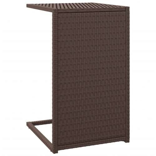 Stol u obliku slova C smeđi 40 x 35 x 60 cm od poliratana - Smeđa 1 Cijena