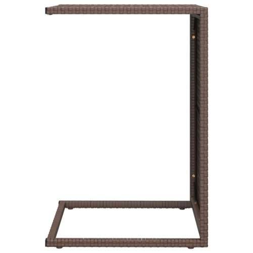 Stol u obliku slova C smeđi 40 x 35 x 60 cm od poliratana - Smeđa 1 Cijena