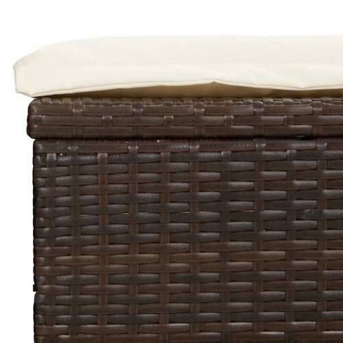 Ležaj za sunčanje za 2 osobe smeđi 213 x 118 x 97 cm poliratan - Smeđa 1 Cijena