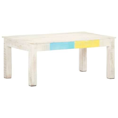 Stolić za kavu bijeli 110 x 60 x 45 cm od masivnog drva manga Cijena